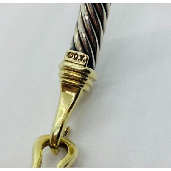 David Yurman Buckle Cable Classic Bracelet in Sterling Silver with 14k Gold - Picture 3 of 8